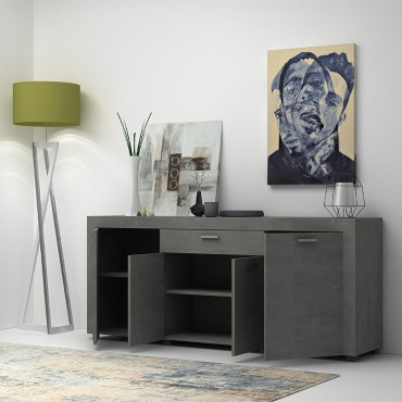 Μπουφές Joseph Megapap χρώμα γκρι σκυροδέματος 177x40x76cm 1 τεμ.