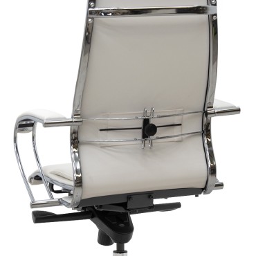 Καρέκλα γραφείου εργονομική Samurai-6 Megapap από τεχνόδερμα σε λευκό 70x70x124/134cm 1 τεμ.
