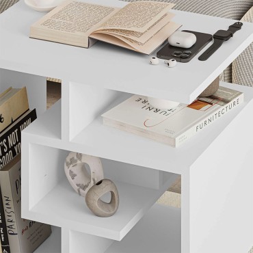 Τραπεζάκι βοηθητικό Labirent Megapap Megapap χρώμα λευκό 54x40x45cm 1 τεμ.