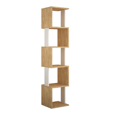 Βιβλιοθήκη Piri Megapap χρώμα φυσικό οξιάς/λευκό 35x30x161cm 1 τεμ.