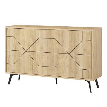 Μπουφές Dune Megapap χρώμα φυσικό οξιάς 123x35x77,4cm 1 τεμ.