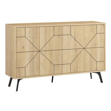 Μπουφές Dune Megapap χρώμα φυσικό οξιάς 123x35x77,4cm 1 τεμ.