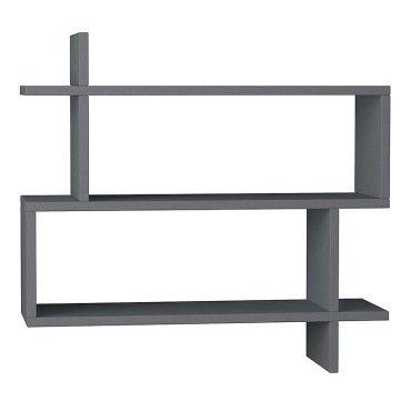 Ραφιέρα τοίχου Paralel Megapap χρώμα ανθρακί 70x22x65cm 1 τεμ.