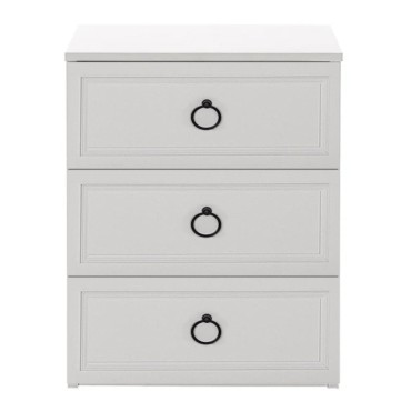 Συρταριέρα μελαμίνης Hampton Megapap χρώμα λευκό 72x44x93cm 1 τεμ.
