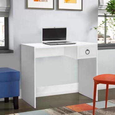 Γραφείο μελαμίνης Hampton Megapap χρώμα λευκό 90x51x75cm 1 τεμ.