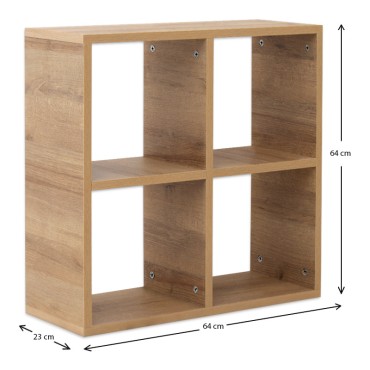 Βιβλιοθήκη Cube Megapap από μελαμίνη χρώμα pine oak 60x23x60cm 1 τεμ.