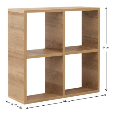 Βιβλιοθήκη Cube Megapap από μελαμίνη χρώμα pine oak 60x23x60cm 1 τεμ.