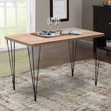 Τραπέζι Roger Megapap Mdf - μεταλλικό χρώμα ακακίας 120x70x75cm 1 τεμ.
