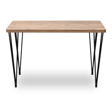 Τραπέζι Roger Megapap Mdf - μεταλλικό χρώμα ακακίας 120x70x75cm 1 τεμ.