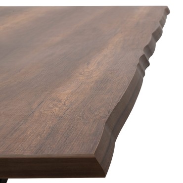 Τραπέζι Walter Megapap Mdf - μεταλλικό χρώμα καρυδί 160x80x75cm 1 τεμ.