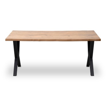 Τραπέζι Walter Megapap Mdf - μεταλλικό χρώμα ακακίας 140x80x75cm 1 τεμ.