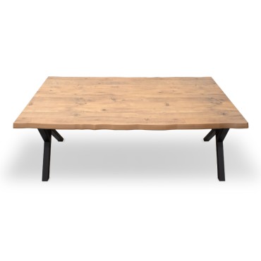 Τραπέζι Walter Megapap Mdf - μεταλλικό χρώμα ακακίας 140x80x75cm 1 τεμ.