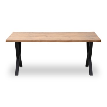 Τραπέζι Walter Megapap Mdf - μεταλλικό χρώμα ακακίας 160x80x75cm 1 τεμ.