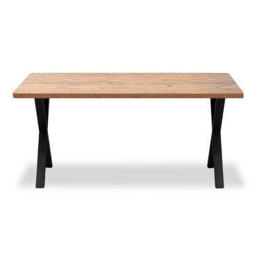 Τραπέζι Jeremy Megapap Mdf - μεταλλικό χρώμα ακακίας 140x80x75cm 1 τεμ.
