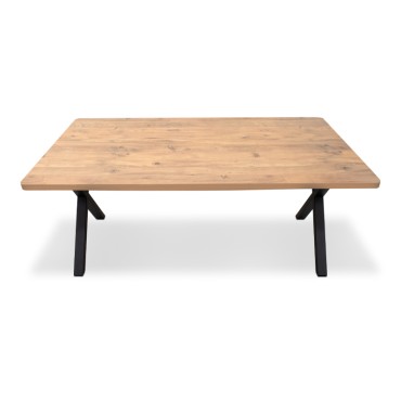 Τραπέζι Jeremy Megapap Mdf - μεταλλικό χρώμα ακακίας 140x80x75cm 1 τεμ.