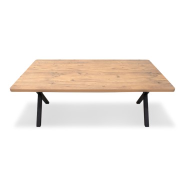 Τραπέζι Jeremy Megapap Mdf - μεταλλικό χρώμα ακακίας 200x100x75cm 1 τεμ.