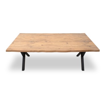 Τραπέζι Walter Megapap Mdf - μεταλλικό χρώμα ακακίας 200x100x75cm 1 τεμ.