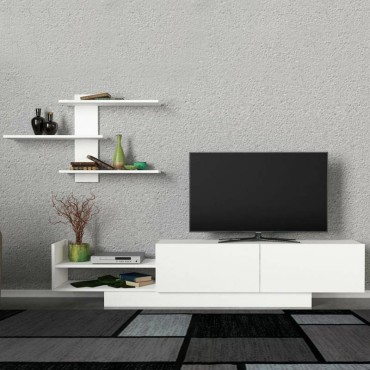 Σύνθεση τηλεόρασης Egemen Megapap χρώμα λευκό 180x32x40cm 1 τεμ.