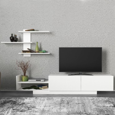 Σύνθεση τηλεόρασης Egemen Megapap χρώμα λευκό 180x32x40cm 1 τεμ.
