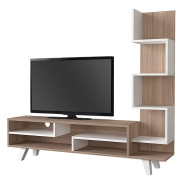 Έπιπλο τηλεόρασης Granada Megapap χρώμα λευκό - cordoba 149,5x29,5x120cm 1 τεμ.