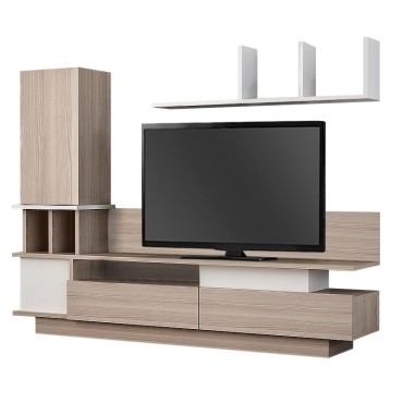 Σύνθεση τηλεόρασης Almeria Megapap χρώμα λευκό - cordoba 149x29,5x117cm 1 τεμ.