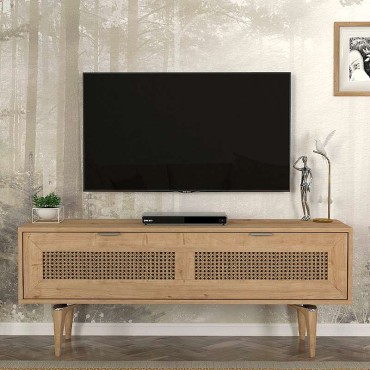 Έπιπλο τηλεόρασης Sirona Megapap χρώμα sapphire oak 140x30x55cm 1 τεμ.