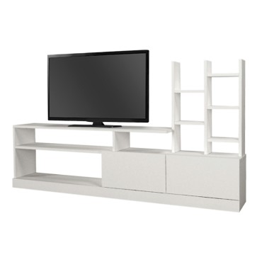 Σύνθεση τηλεόρασης Pesaro Megapap χρώμα λευκό 165x25x91,3cm 1 τεμ.