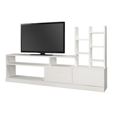 Σύνθεση τηλεόρασης Pesaro Megapap χρώμα λευκό 165x25x91,3cm 1 τεμ.