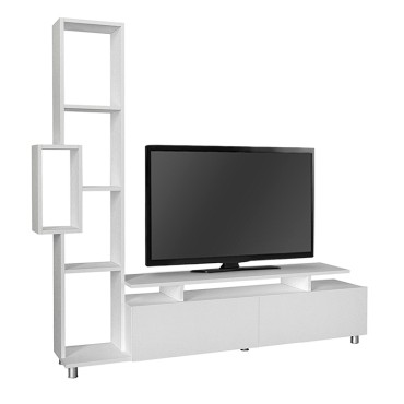 Σύνθεση τηλεόρασης Tulip Megapap χρώμα λευκό 160x29,5x160cm 1 τεμ.