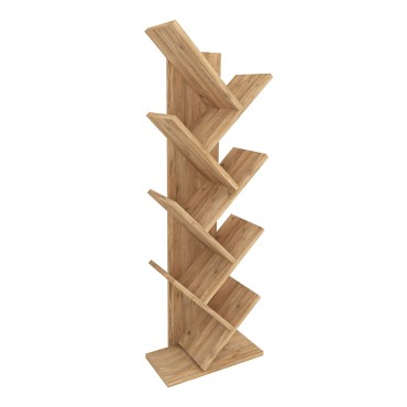 Βιβλιοθήκη μελαμίνης Milton Megapap χρώμα pine oak 44x22x121cm 1 τεμ.