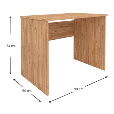 Γραφείο εργασίας Kalen Megapap από μελαμίνη χρώμα pine oak 90x60x74cm 1 τεμ.