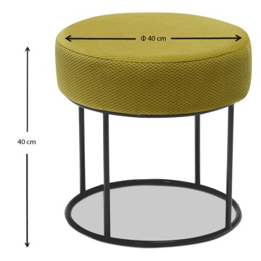 Σκαμπώ Moon Megapap υφασμάτινο χρώμα πράσινο 40x40x40cm 1 τεμ.