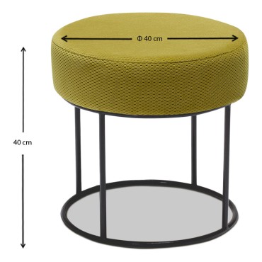 Σκαμπώ Moon Megapap υφασμάτινο χρώμα πράσινο 40x40x40cm 1 τεμ.