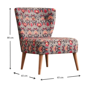 Καρέκλα Viola Megapap υφασμάτινη χρώμα πολύχρωμη 65x57x80cm 1 τεμ.