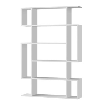 Βιβλιοθήκη Mito Megapap χρώμα λευκό 108x25x161cm 1 τεμ.