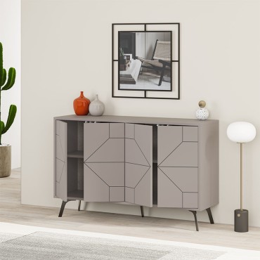 Μπουφές μελαμίνης Dune Megapap χρώμα ανοιχτή μόκα 123x35x77,4cm 1 τεμ.