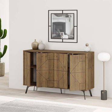 Μπουφές Dune Megapap χρώμα ανοιχτό καρυδί 123x35x77,4cm 1 τεμ.