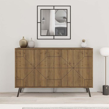 Μπουφές Dune Megapap χρώμα ανοιχτό καρυδί 123x35x77,4cm 1 τεμ.