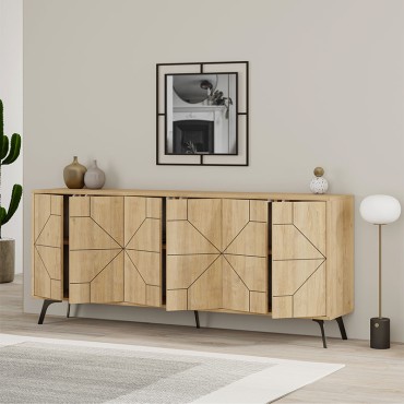 Μπουφές Dune Megapap χρώμα φυσικό οξιάς 184x35x77,4cm 1 τεμ.