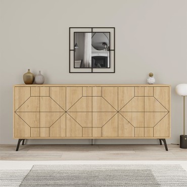 Μπουφές Dune Megapap χρώμα φυσικό οξιάς 184x35x77,4cm 1 τεμ.