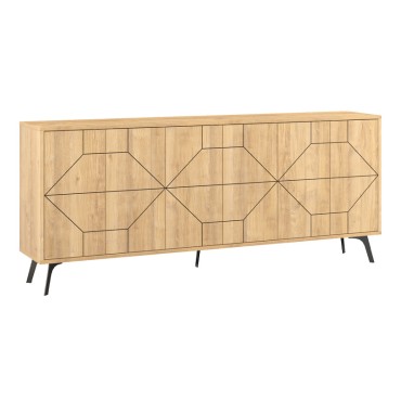 Μπουφές Dune Megapap χρώμα φυσικό οξιάς 184x35x77,4cm 1 τεμ.