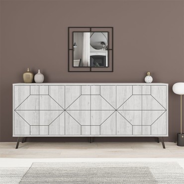 Μπουφές Dune Megapap χρώμα λευκό αντικέ 184x35x77,4cm 1 τεμ.