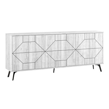 Μπουφές Dune Megapap χρώμα λευκό αντικέ 184x35x77,4cm 1 τεμ.