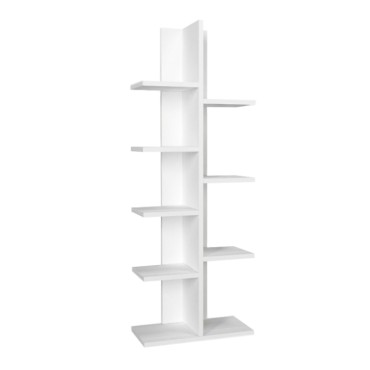 Βιβλιοθήκη Tree Megapap χρώμα λευκό 45x21,4x113cm 1 τεμ.