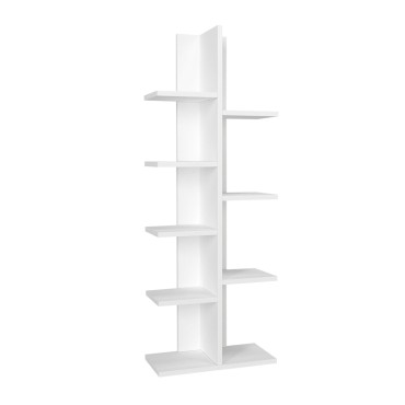 Βιβλιοθήκη Tree Megapap χρώμα λευκό 45x21,4x121,8cm 1 τεμ.