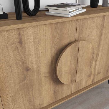 Μπουφές Gora Megapap χρώμα ανοιχτό καρυδί 110x35,6x82cm 1 τεμ.