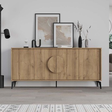 Μπουφές Gora Megapap χρώμα ανοιχτό καρυδί 180x35,6x82cm 1 τεμ.