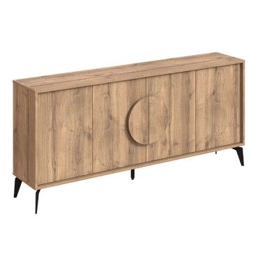 Μπουφές Gora Megapap χρώμα ανοιχτό καρυδί 180x35,6x82cm 1 τεμ.