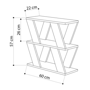 Τραπεζάκι βοηθητικό Lazena Megapap χρώμα γκρι ρετρό 60x22x57cm 1 τεμ.