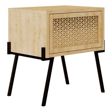 Κομοδίνο Naive Megapap χρώμα sapphire oak 48x34x51cm 1 τεμ.